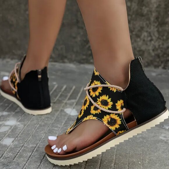 WOMEN: SUNFLOWER SLIP-ON SANDALS - Picture 4 of 14